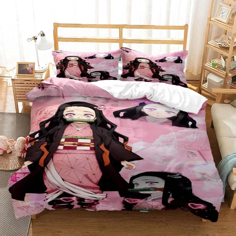 Sexy Anime Beauty Digital Print Comfortable Duvet Quilt Cover Pillowcase Bedding Set Children Bedroom Decoration Home Textile