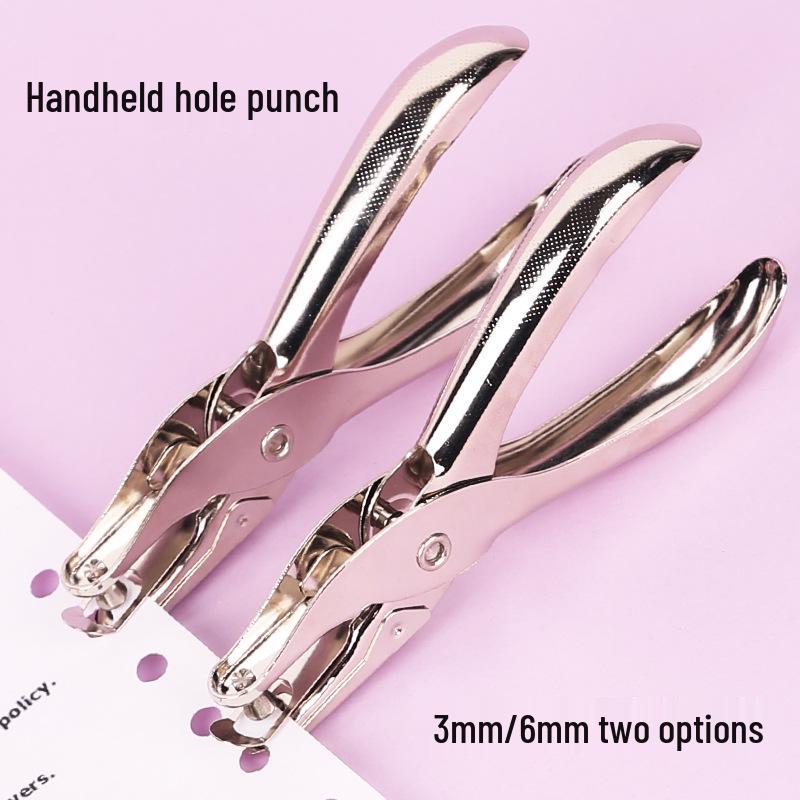 

Compact Manual Metal Hole Punch for Cards and Tags