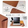 Plus Reversible Desk Mouse Mouse Synthetic Mat, Compatible, Double-Sided, Smooth/Soft Leather-Touch Pad, Leather, 600x350mm, Brown, DM-001LT, 36-775