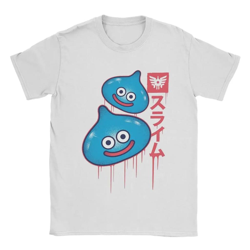 Dragon Quest Slime T-Shirts for Men Funny Cotton Tee Shirt Round Neck Short Sleeve T Shirts Plus Size Clothes