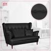 Lounge Set of Furniture Wingback Eco Leather Sofa Scandinavian Armchairs Family Meble