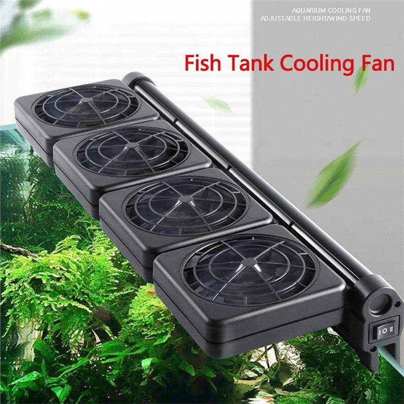 Fresh Fish Tank Cooling Fan With Adjustable Wind Speed For Aquariums- EU Power Adapter Included EU PLUG