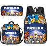 Zaino Anime 3D Tre Pezzi Roblox Zaino Studente Borsa Pranzo Astuccio Zaino Scolastico Stampato