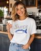 Kpop Koreanischer Jin Super Thunfisch Fisch T-Shirts Vintage Kurzarm T-Shirt Unisex Unisex Mode Harajuku Kawaii T-Shirt Y2K Kleidung