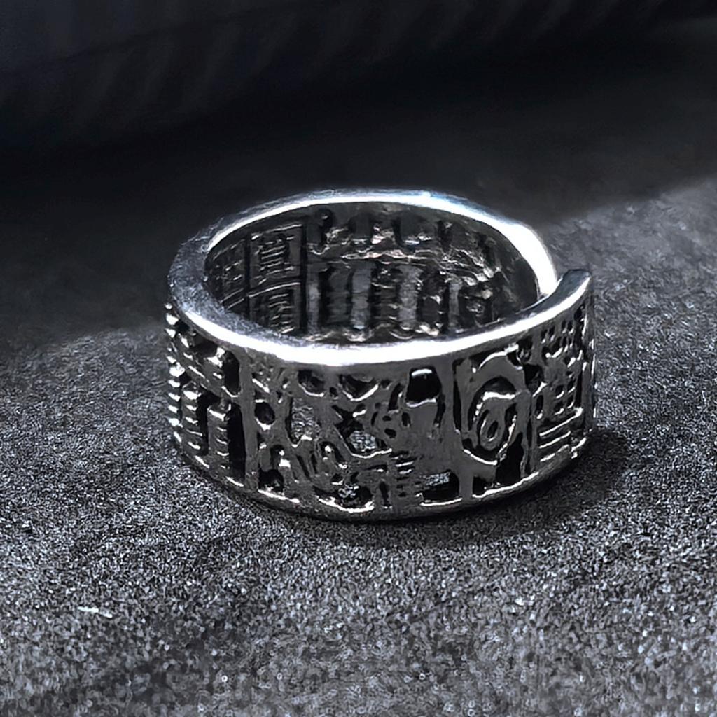 Retro Abacus Ring, Domineering, Ethnic Style, Men's and Women's Opening, Adjustable Single Ring