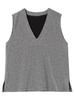Ships Colors Hand Washable Glitter Smooth V-Neck Top, Women's, 222470001, Silver, One Size