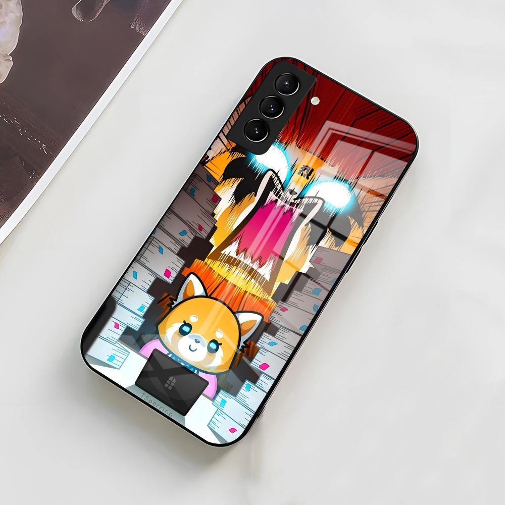 

Cartoon Cute A-Aggretsuko Phone Case For Samsung A56 A36 A26 A16 A15 A25 A35 A55 A14 A34 A24 A54 Glass Case Samsung A05