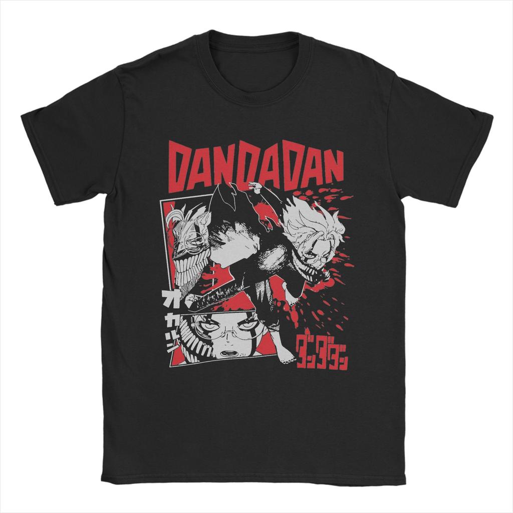 Drucken Dandadan Anime T-Shirt Herren Rundhals Kurzarm Kleidung Okarun Baumwolle Sommer OberteileOberteile