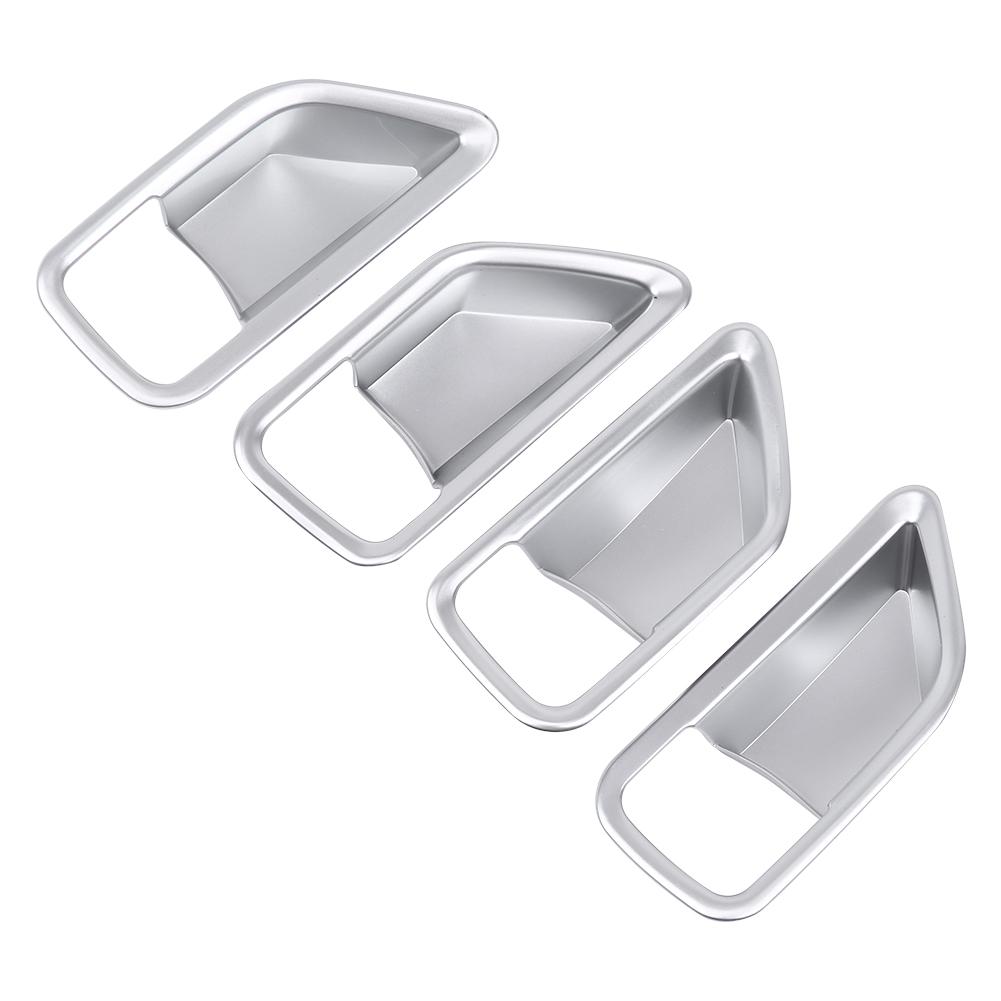 For Suzuki Vitara 2016 2017 2018 4Pcs Silver Chrome Car Interior Door Handle Bowl Decorative Cover Trim