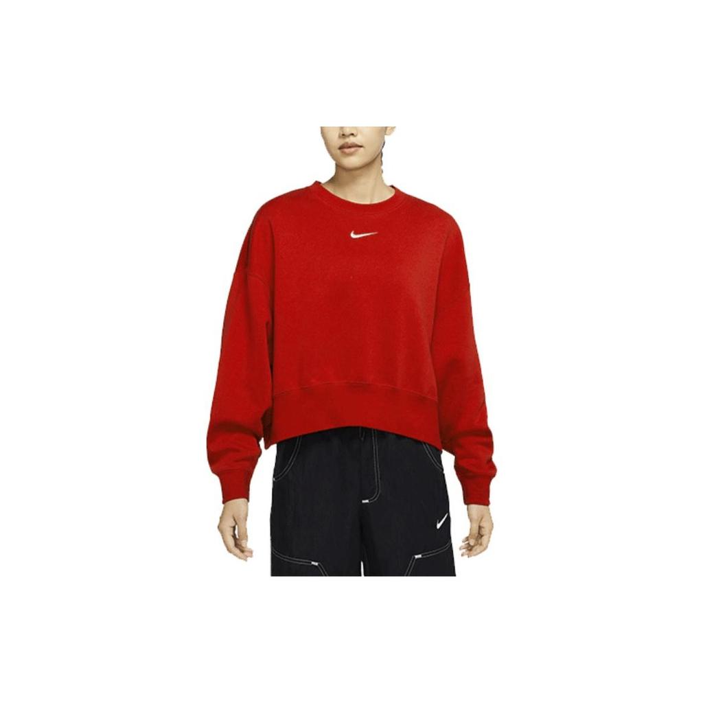 Nike CNY Collection New Year Edition Loose-Fit Knit Sport Long Sleeve Sweatshirt Women Sweatshirt Red DR7842-687