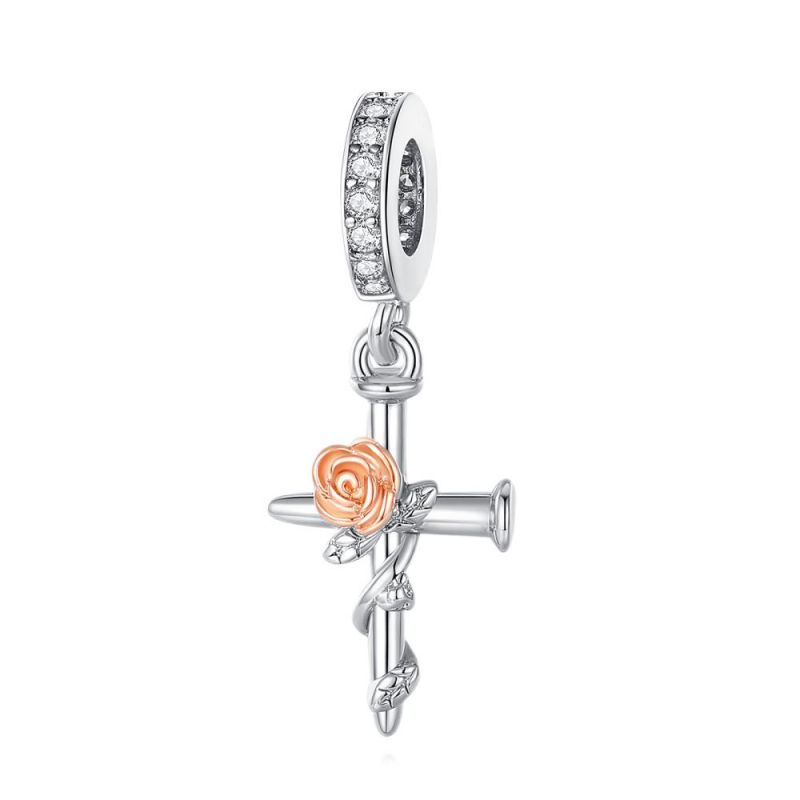 New Yellow Sunflowers Heart Rose Flower Charms 925 Sterling Silver Fits Original Bracelets Women Anniversary DIY Jewelry Charm