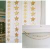 High-quality Star Paper Garland In Gold Silver And Blue For Festive Celebrations
