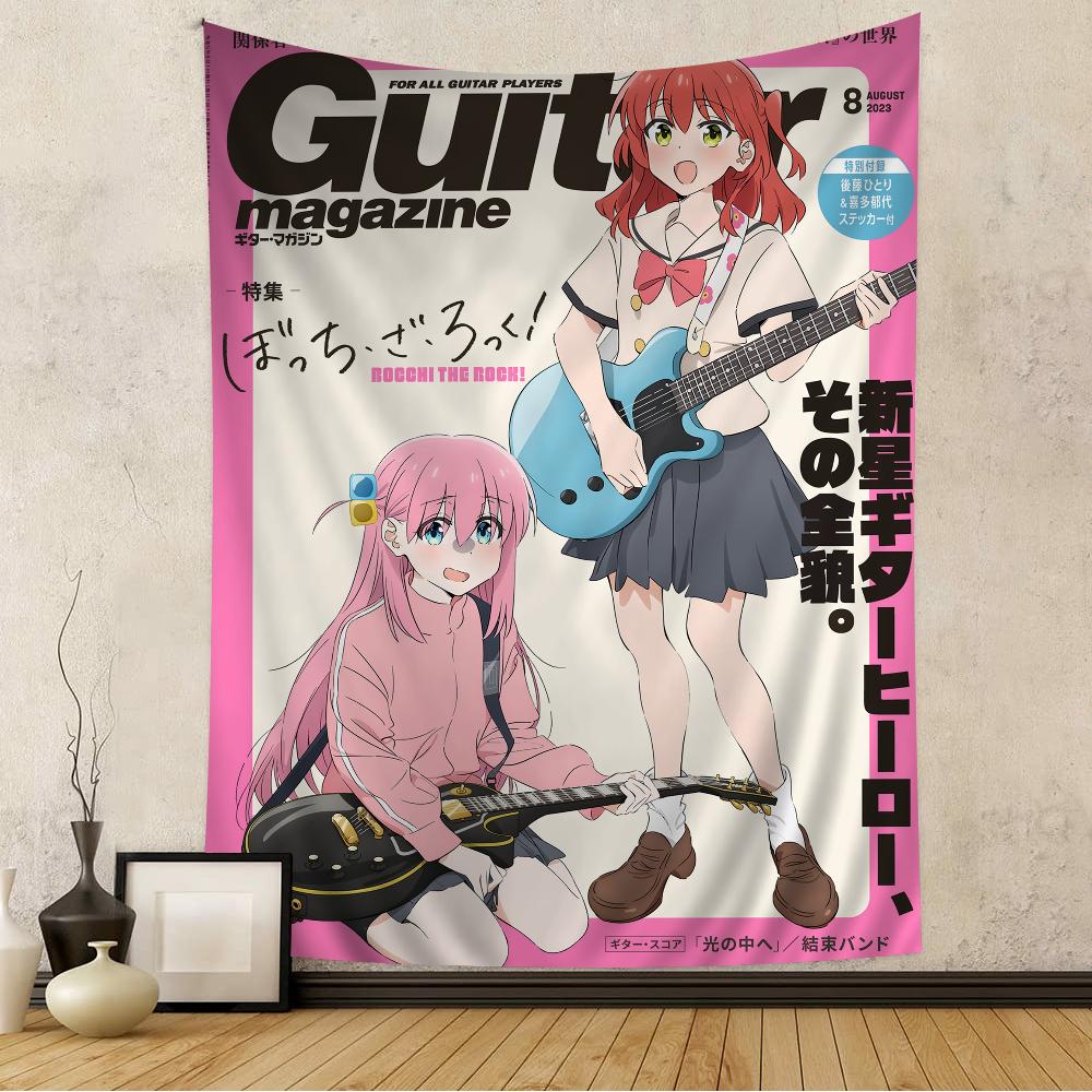 Bocchi the Rock Wall Tapestry Hitori Gotoh Ryo Yamada Band Scene Anime Manga Decor for Dorm Rooms Anime Rock Enthusiasts