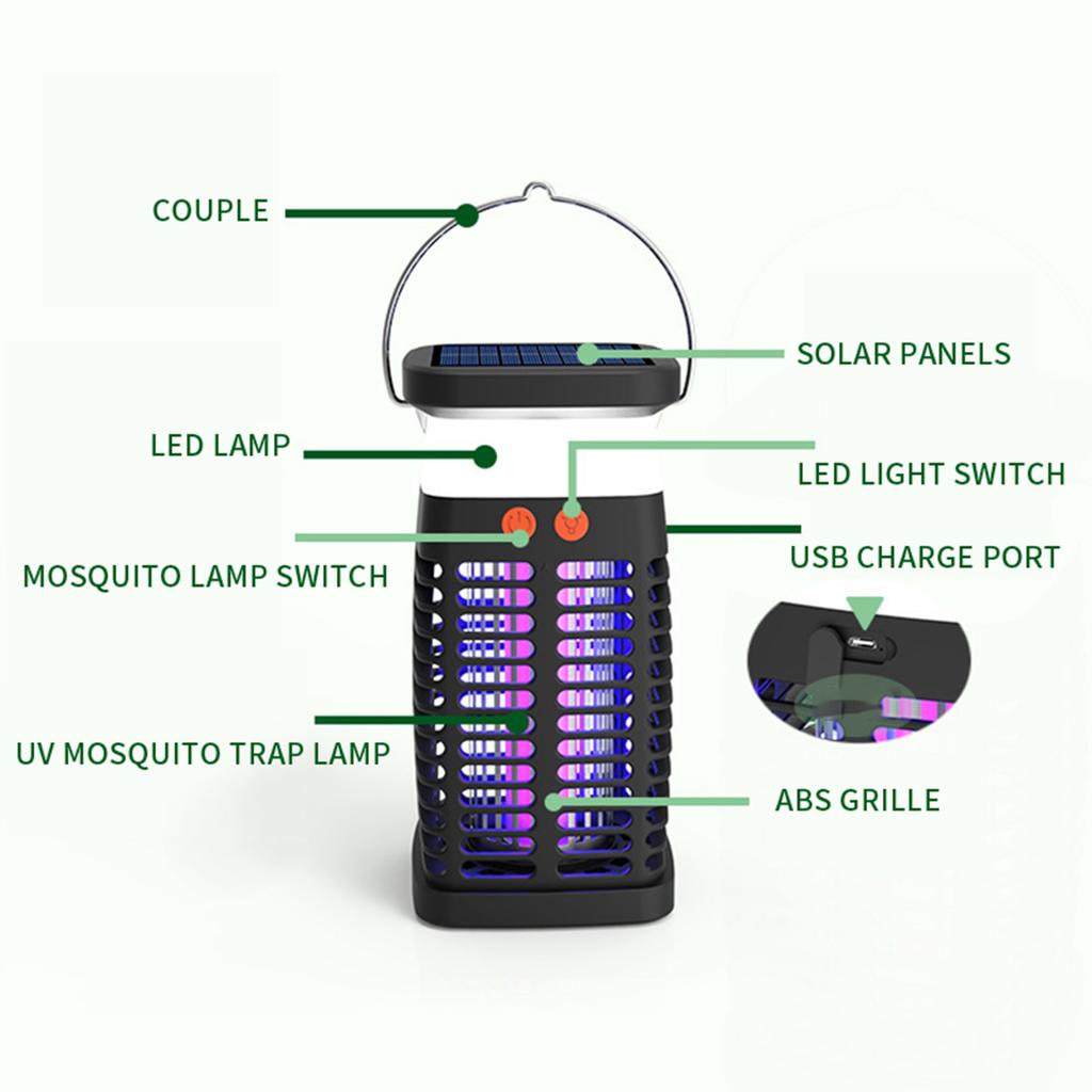 Zapper Outdoor,  Portable & Rechargeable Zapper Mosquito Zapper, Electric Fly Zapper With  Battery&Night Light, Cordless Insect Zapper