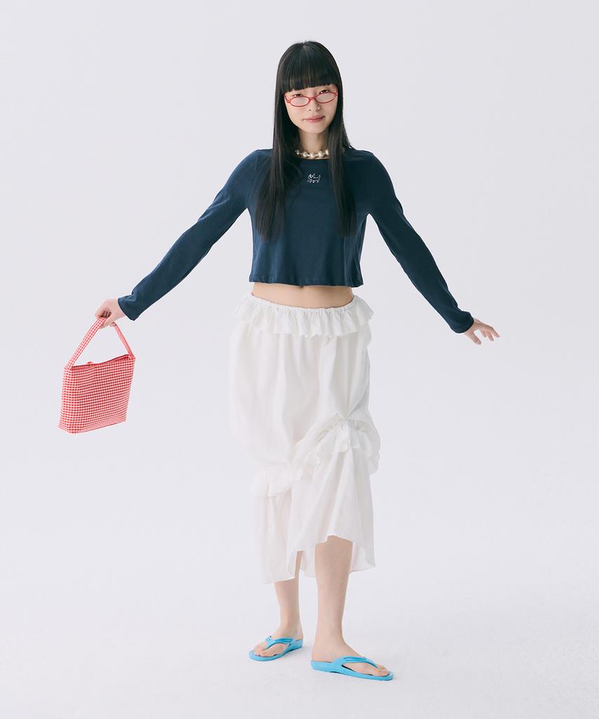 Jun Jun Space Vol12. Frill Long Skirt_White(Vol12. Frill Long Skirt_White