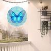 10 Inch Metal Wind Chime with 360 Degree Rotating Blue Butterflies for Patio Balcony Garden Decoration No Electricity Needed