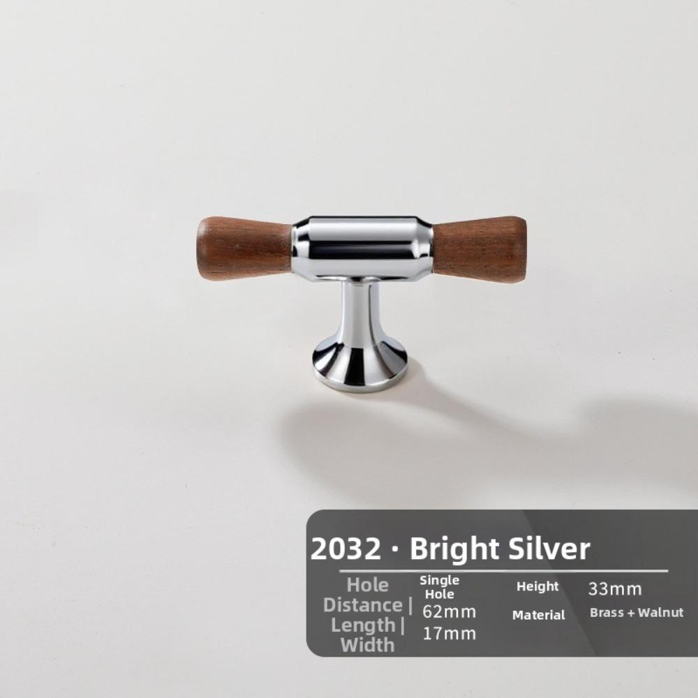 Walnut Drawer Pulls Brass Round Knobs Decorative Cupboard Handles Furniture Hardware