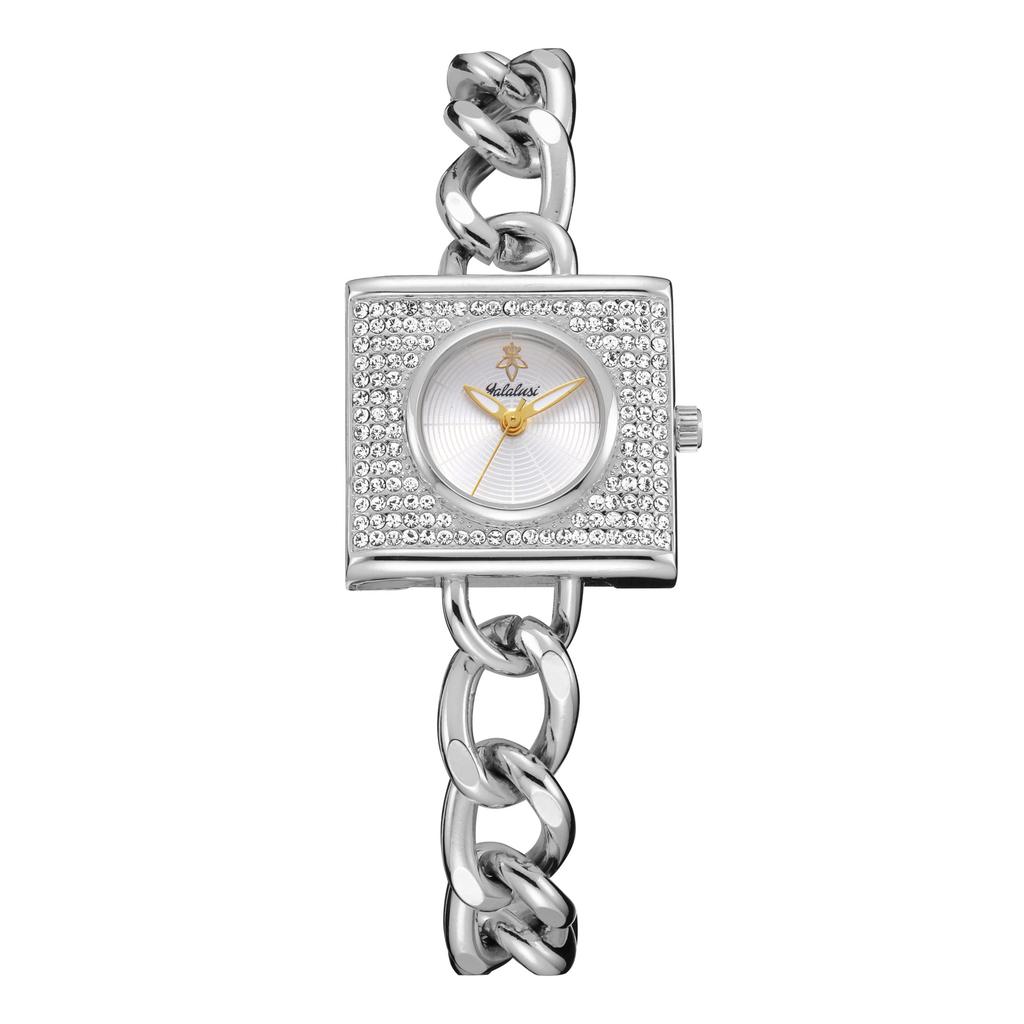 Yalalusi Luxury Full Diamond Square Disc Women'S Watch Chain Strap Women'S Watch Fashion Temperament Waterproof Quartz Watch