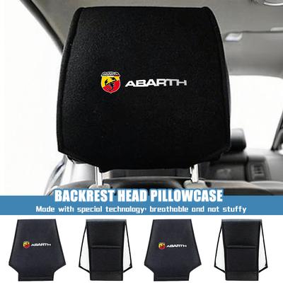 For Abarth Car Styling Headrest Cover Seat Head Neck Pillow Cushion Sleeve FIAT Bravo Cronos Ducato Doblo Freemont Idea Linea
