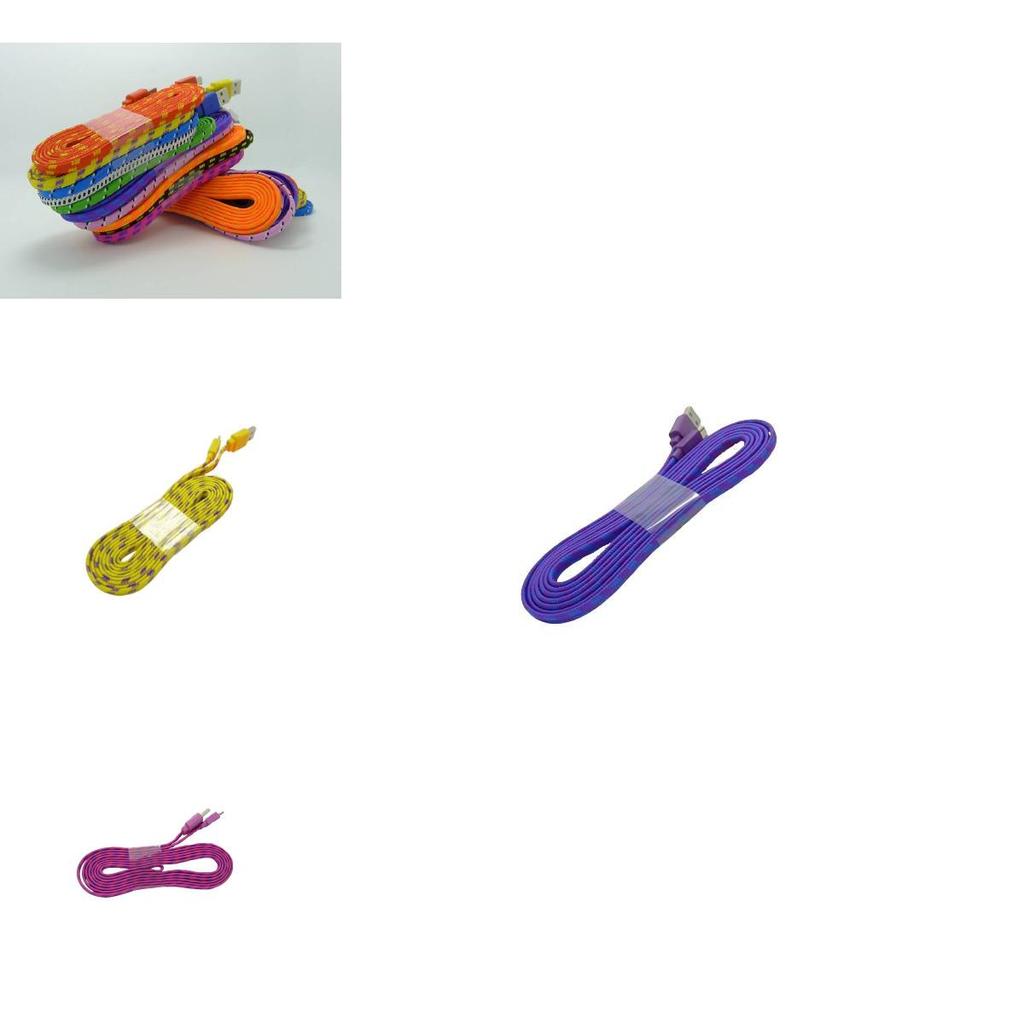 Cavo Dati USB Intrecciato in Nylon per Android V8 con Connettore Micro per Ricarica e Sincronizzazione di Smartphone