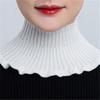 Women With Wooden Ears Windproof Detachable Scarf Neck Guard Knitted Fake Collar Turtleneck