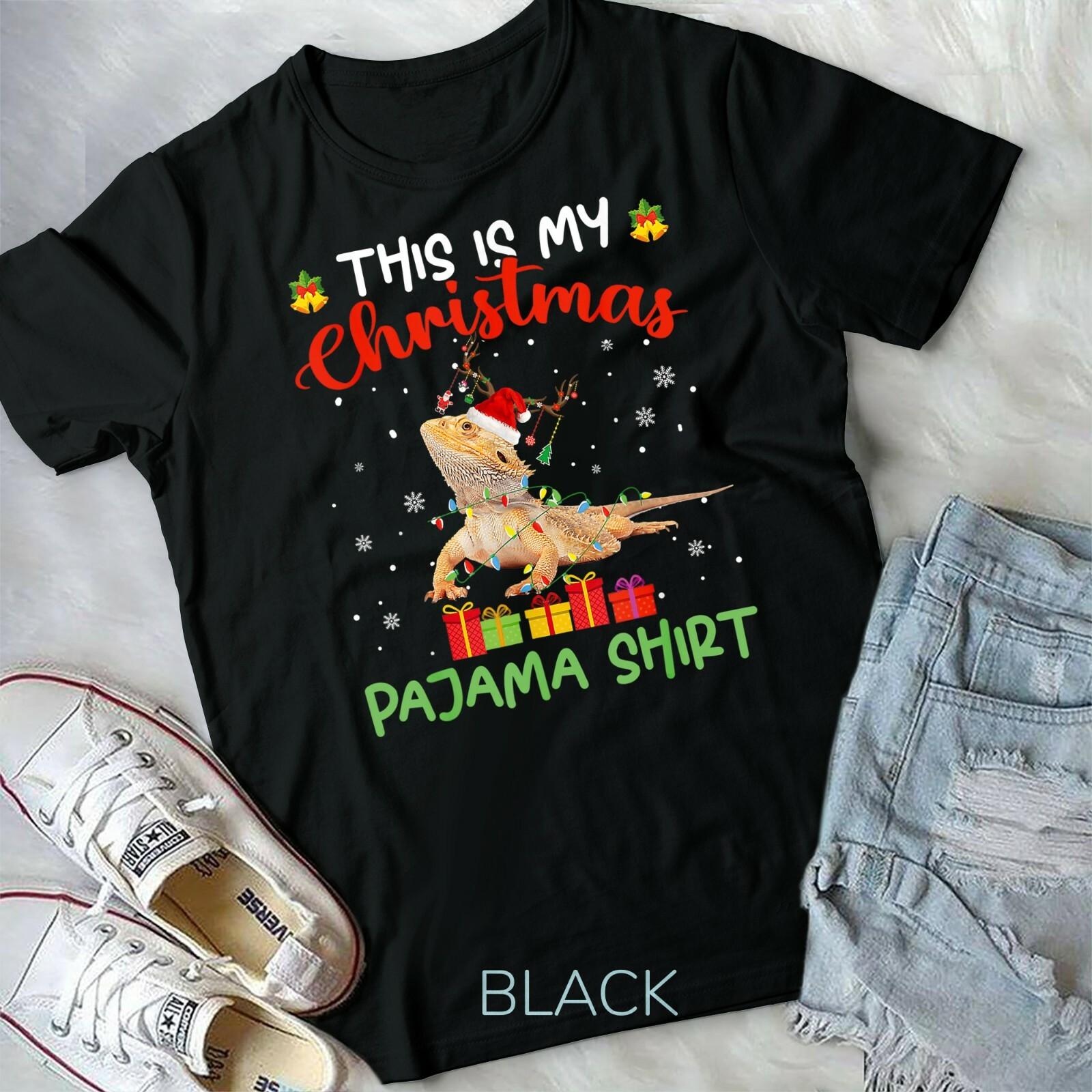 This Is My Christmas Pajama Shirt Santa Bearded Dragon Lover Unisex Youth TShirt XXXXL