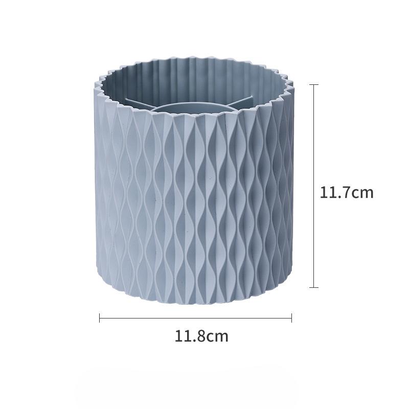 360-degree Rotating Makeup Brush Bucket Brush Storage Box Lipstick Eyebrow Pencil Eye Shadow Brush Dust-proof Pen Holder