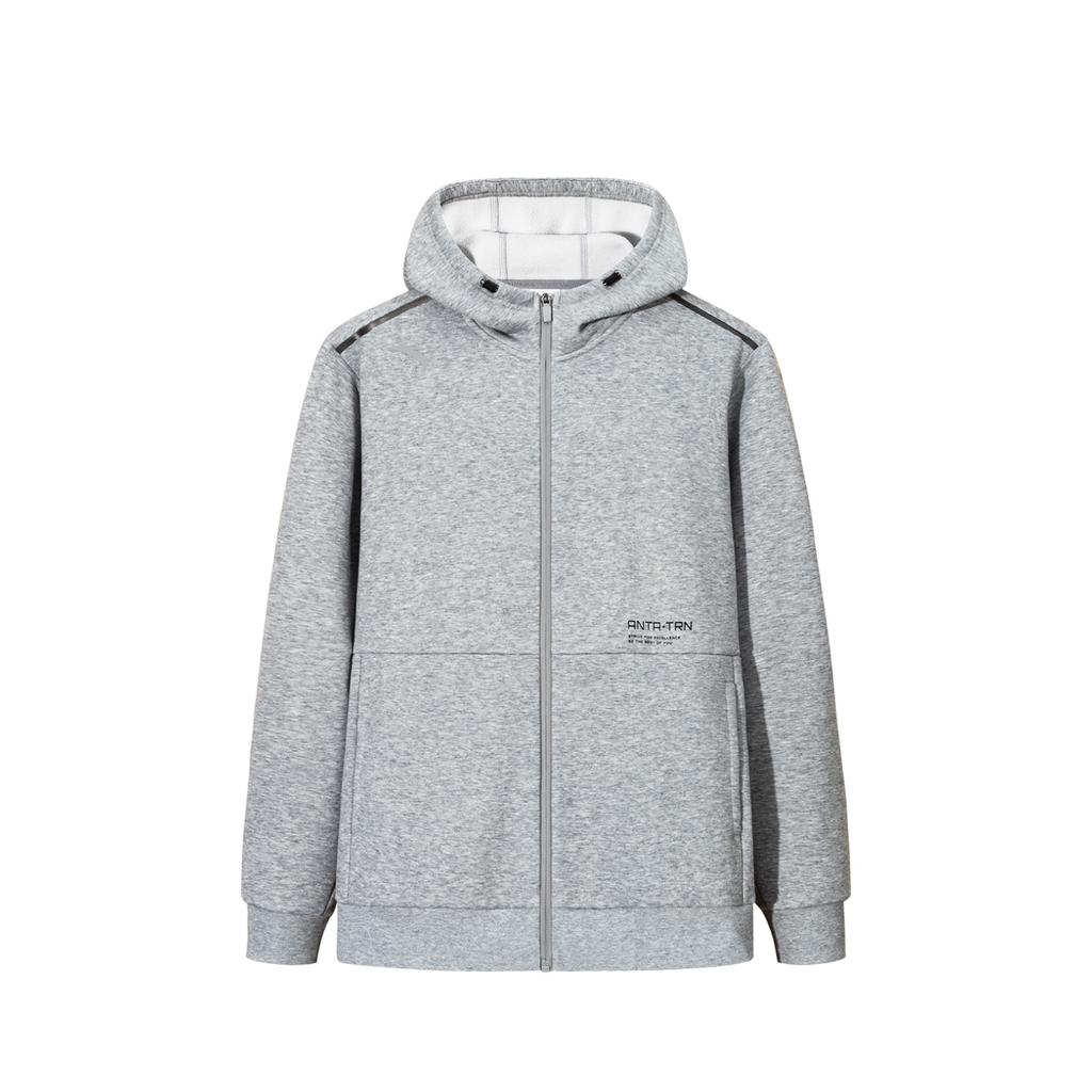 Anta Training Series 2025 Winter Mens Knitted Sports Jacket Men jackets Gray Gray-Floral 952547701-1