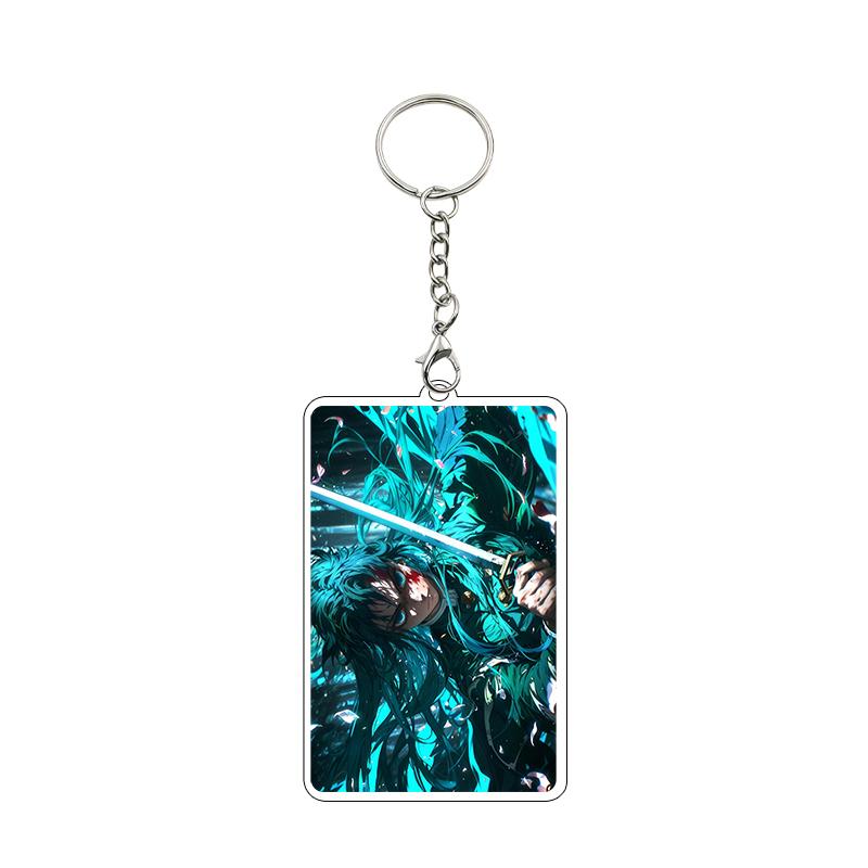 Anime Nezuko Agatsuma Zenitsu Kanroji Mitsuri Cartoon Cool Acrylic Keychain Accessories Figure Pendant Charm Decor Gifts Toys