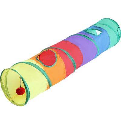 120CM produkty dla zwierzaka domowego nowy tunel dla kota Rainbow Direct Puzzle zabawki dla kota składany tunel dla kota