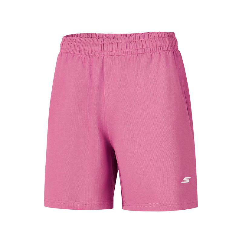 Skechers Sports Lifestyle Series Comfortable Soft Casual Versatile Sports Shorts Women shorts Azalea-Pink P225W249-00CF S