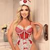 European & American Sexy Nurse Lingerie Set with Lace Bow & Heart Details