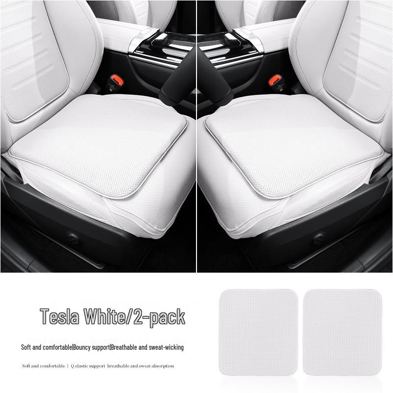 Breathable Nappa Leather Car Seat Cushion - Non-slip, Universal Fit for All Seasons