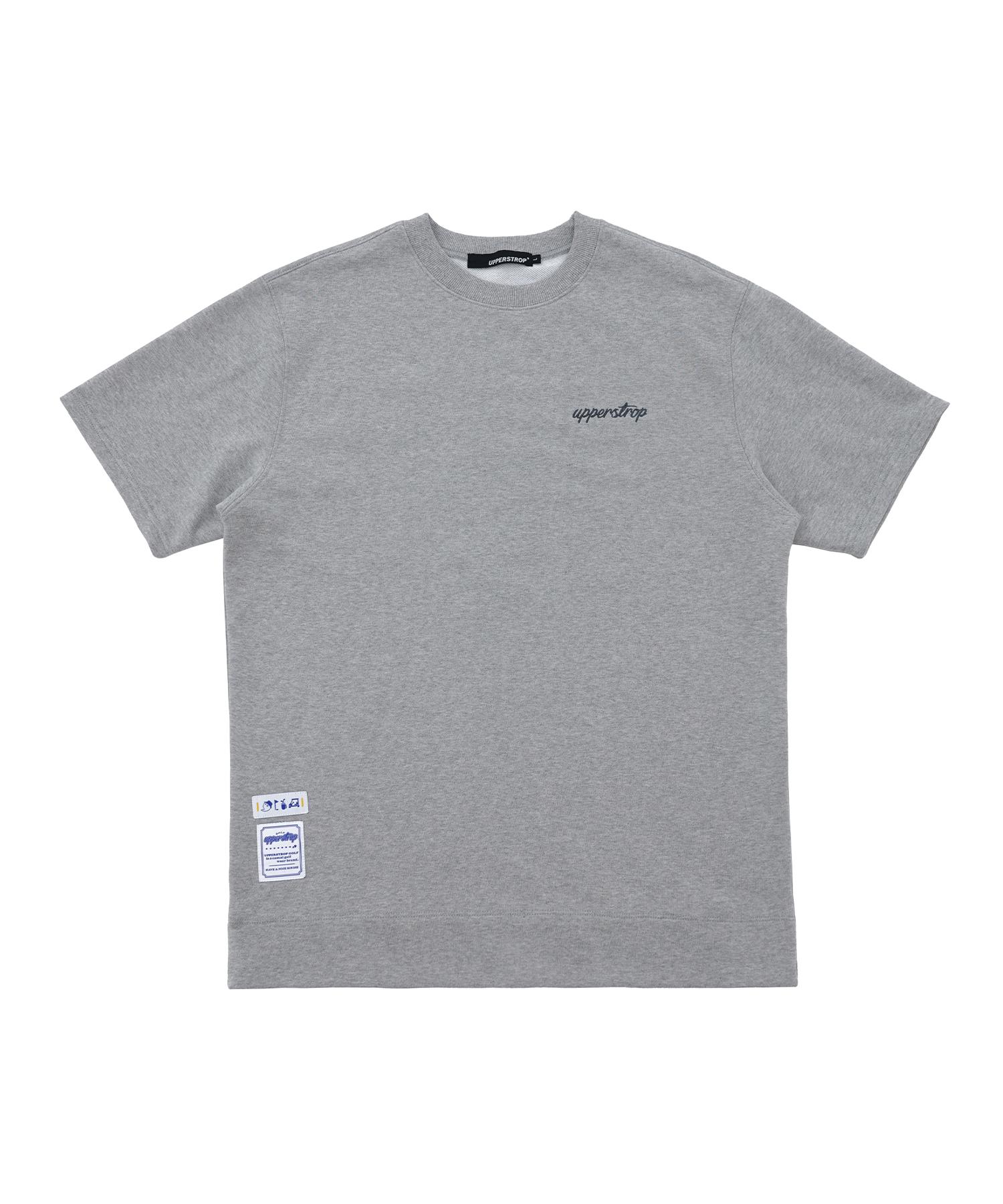 Upper Strop [Up3067] Upst Golf Big Logo Short Sleeve Sweatshirt Melange Grey M