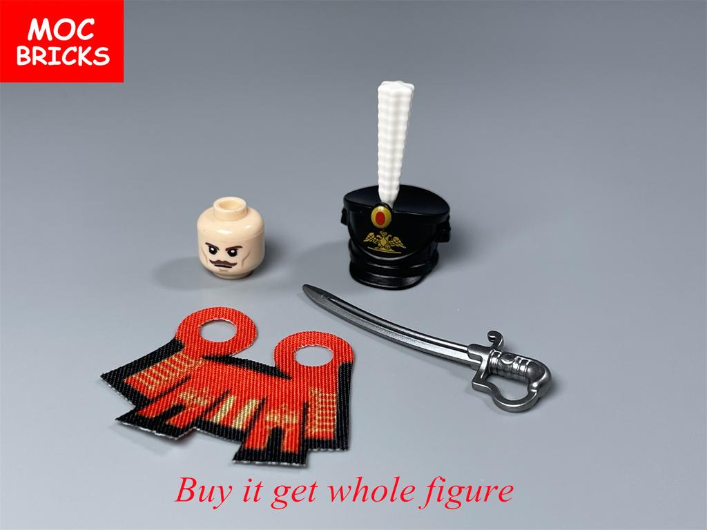 MOC Bricks Military Figures Napoleonic Wars Series Building Blocks Medieval French Dragoon British Soldiers Weapons Bricks Toys