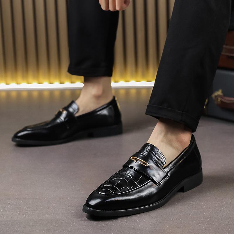 New Leather Shoes Spring Fashion Trend Business Dress Shoes One Pedal Casual Foot Cover Men's Youth Leather Shoes