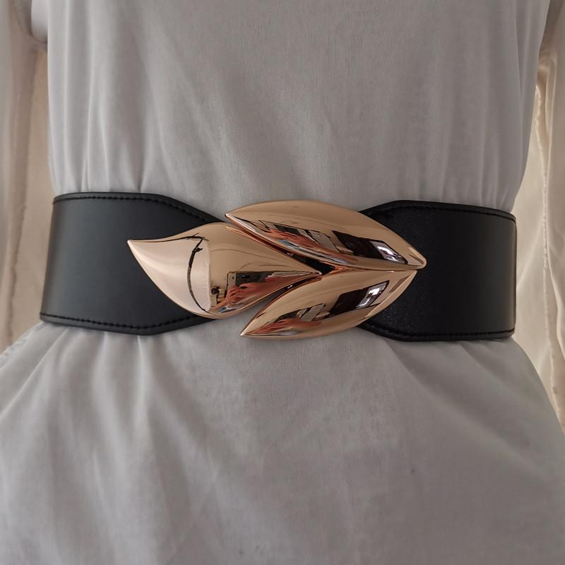 Minimalist Faux Leather Fashion Waist Belt With Alloy Buckle For Office And Casual Wear