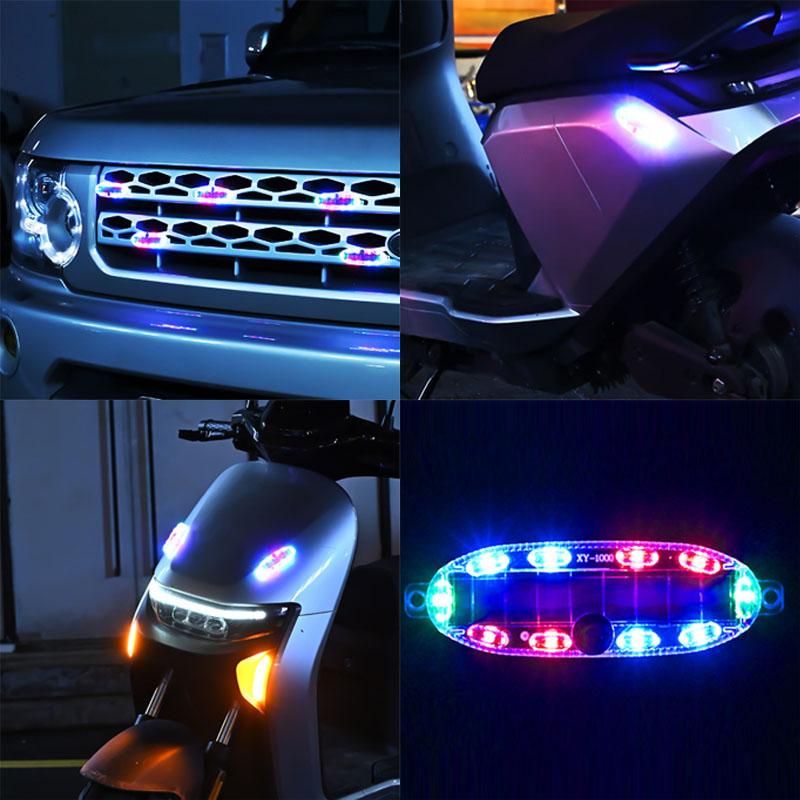LED-Licht Solar-Nachtwarnlicht Sicherheitssimuliert Für Auto Motorrad Elektrofahrzeug Fahrrad Stroboskoplampe Warnlicht