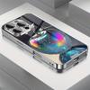 Aurora Water Droplet For Apple Pattern Glass Electroplated Silver Phone Case For Samsung Galaxy S25 S24 S23 Ultra Plus FE Cover