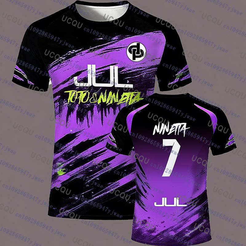 90-minute JUL Toto&Ninetta Pré Series Soccer T-shirt Women Men's Summer Outdoor Sports Quick-drying Women's Training T-shirt