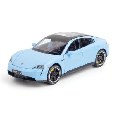 1/32 Porsches Taycan Coupe Alloy Sports Car Model Diecast Metal Toy Vehicles Car Model Simulation Sound and Light Childrens Gift