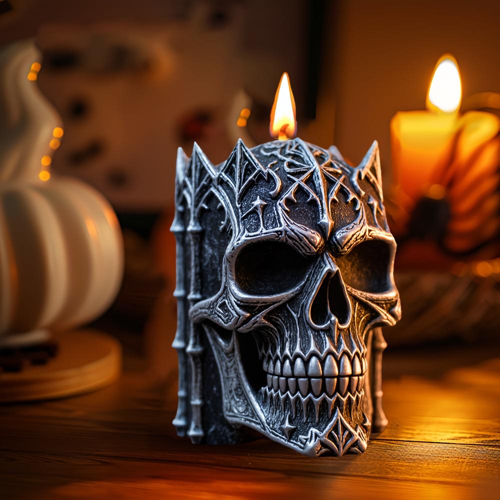 Molde de Silicona Vela Calavera Festival Sagrado Calavera Espíritu Maligno Molde de Resina Yeso Arcilla Hormigón Regalo de Halloween Manualidades Moldes