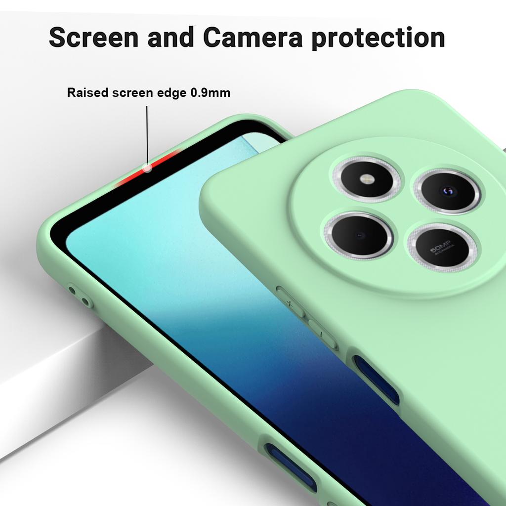 For Xiaomi Poco C75 5G/Poco C75 4G/Redmi 14R 5G/14C 4G/A4 5G Case Liquid Silicone Anti-Scratch Phone Cover with Hand Strap