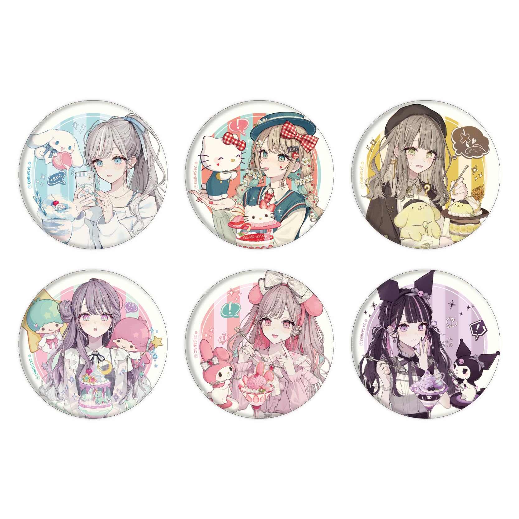 

Akakura x Sanrio Characters 03 [Collaboration Illustration] Can Badge Box of 6