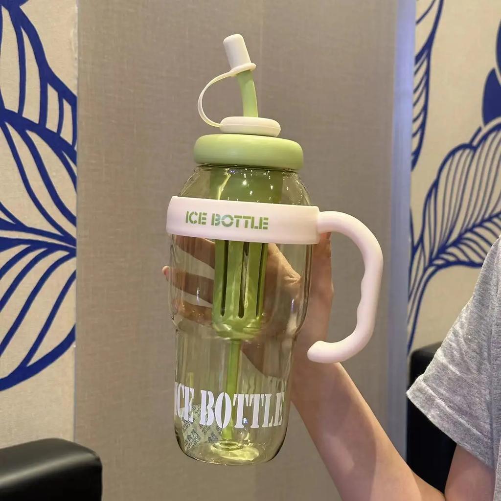 Water Cup High-looking Summer Drinking Cup Office Mug Cute Style Kettle with Straw Couple Drinking Cup Coffee Cup Large Capacity