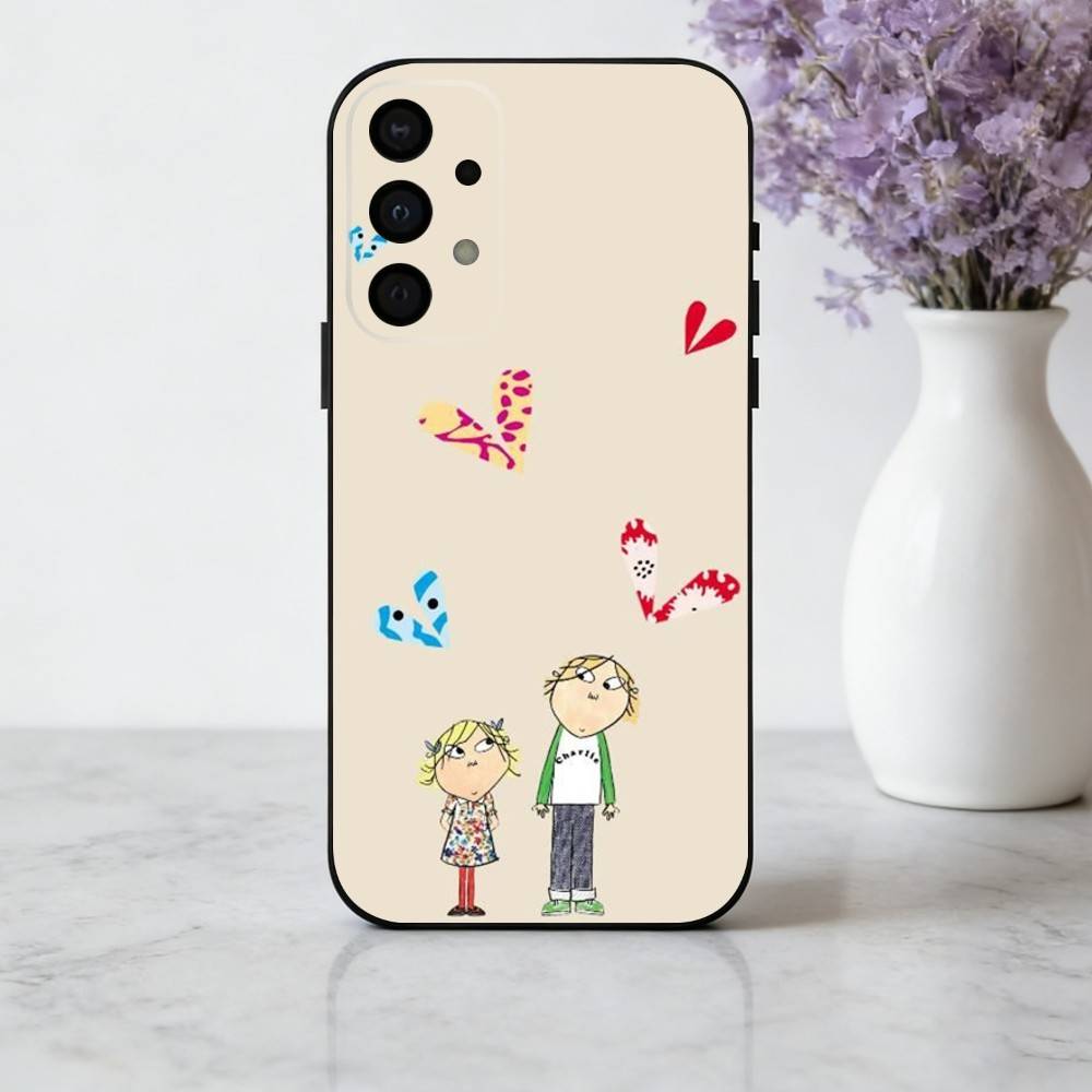 C-Charlie-E and L-Lola-A Phone Case For Samsung Galaxy A73,A72,A71,A70,A53,A52,A51,Others Soft Black Shell