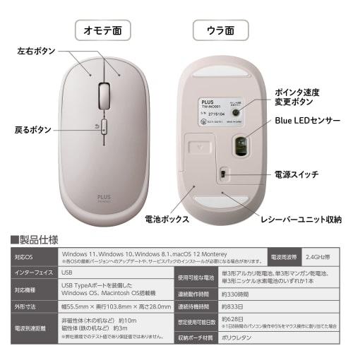 PLUS Mouse Jibuniro Thin Holder Hakobi Mouse Gray TW-MO001 428-831