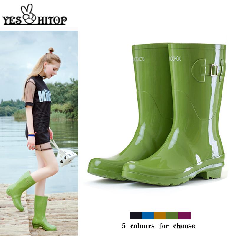 

Женские резиновые резиновые сапоги из мягкой кожи черного, желтого, синего, фиолетового цвета, женские водонепроницаемые резиновые сапоги, 2022 Botas De Lluvia Para Mujer Agua Mujer