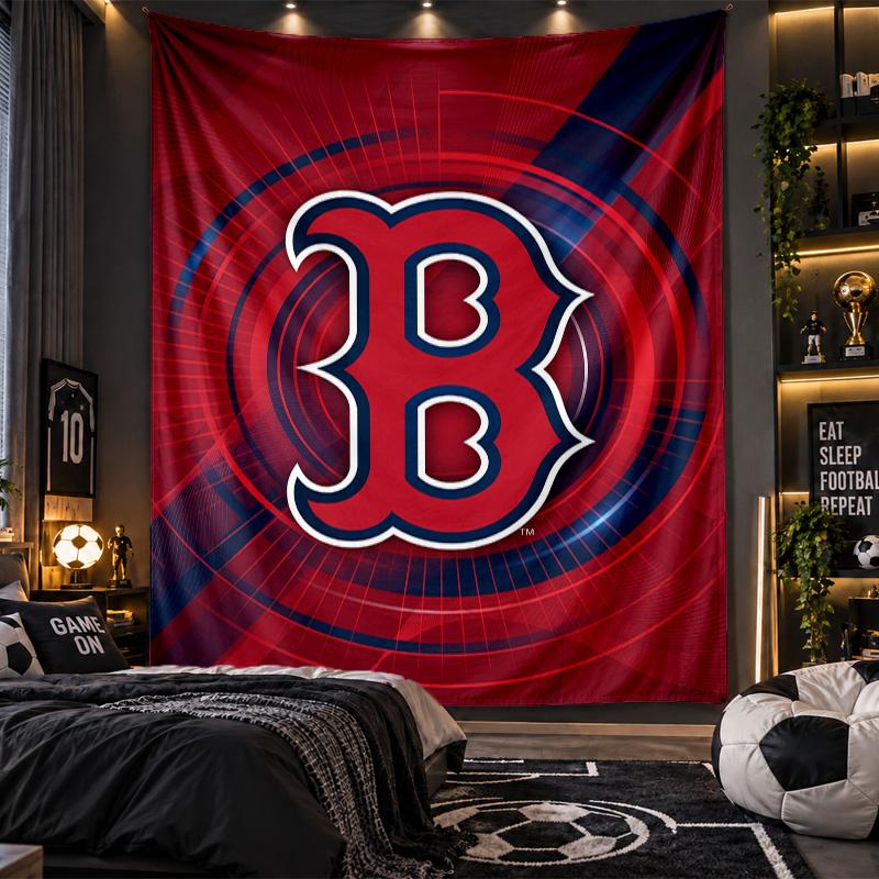 Wall Hanging Tapestry Boston Red Sox Print Cloth for Living Room Bedroom Home Decor