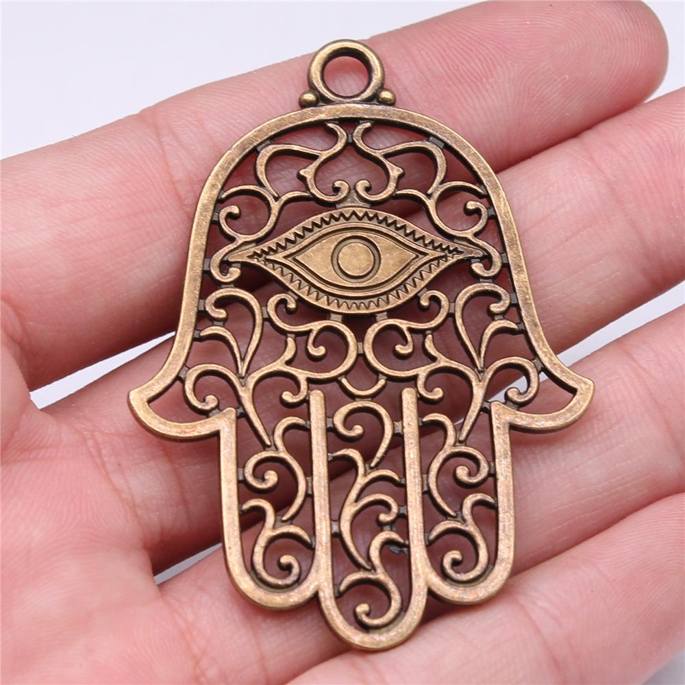 10pcs Eye Hand Charms Hamsa Hand Charm Pendant For Jewelry Making DIY Crafts Making Findings
